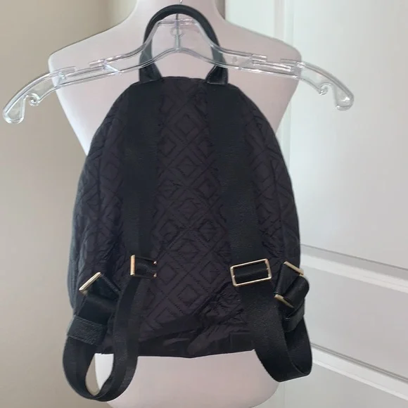 TORY BURCH GORGEOUS JET BLACK QUILTED BACKPACK - Picture 5 of 11